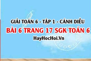 Giải bài 6 trang 17 Toán 6 Tập 1 SGK Cánh Diều